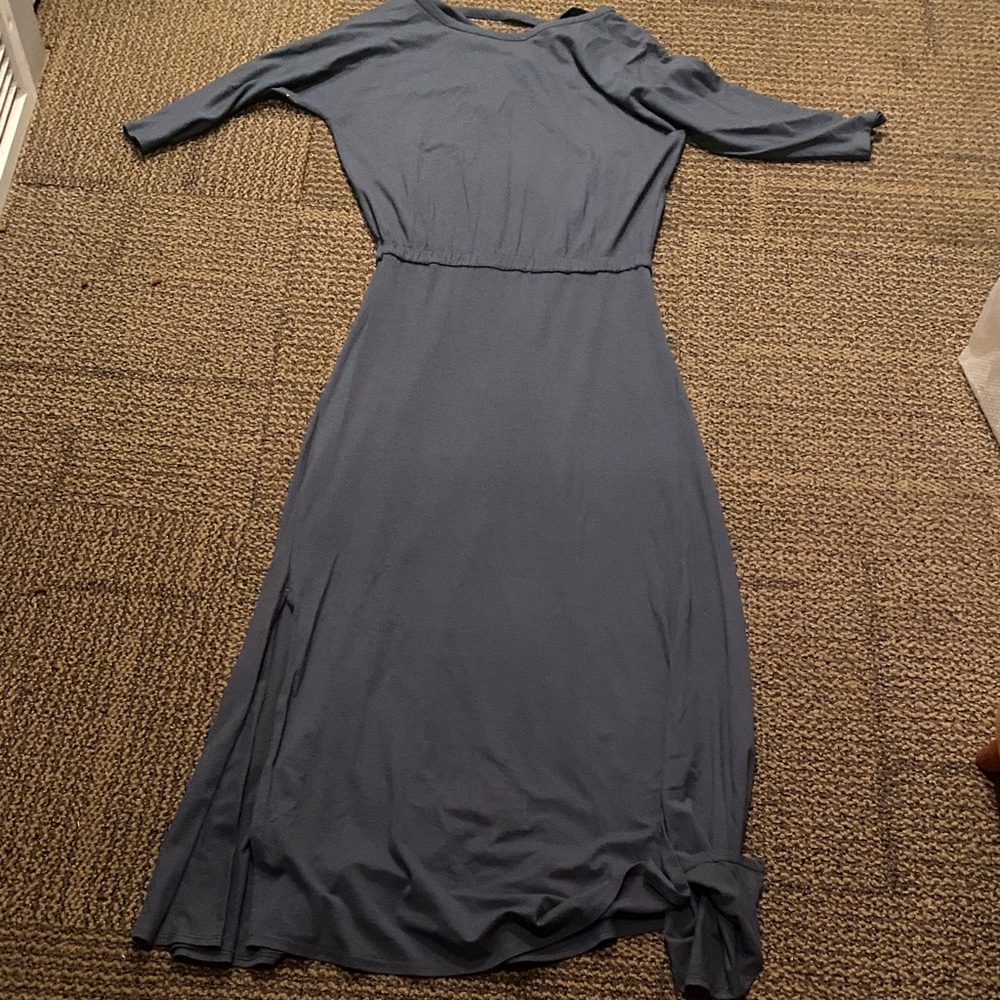 Soft Surroundings Slate Blue Long Sleeve Dress